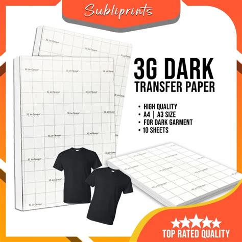 Study T 3g Dark Transfer Paper And Jetpro Ss Transfer Paper A4a3 Size