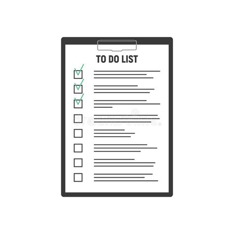 Clipboard With To Do List Flat Illustration Of Clipboard With To Do