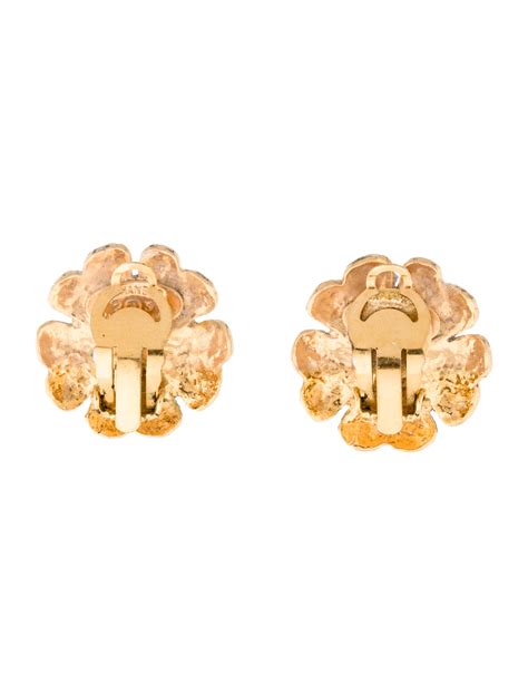 Chanel Camellia Flower Earrings Earrings Cha75503 The Realreal