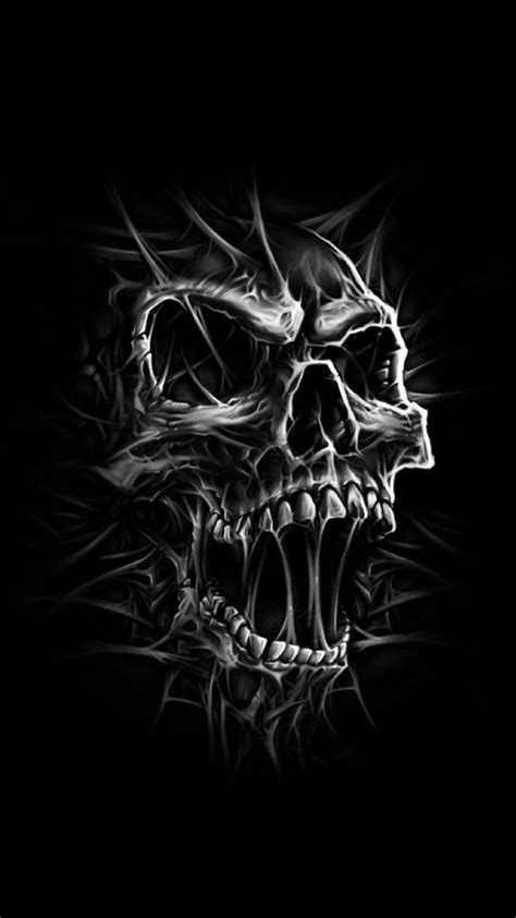 2k Free Download Shape Skull Black Bone Creature Evil Ghost
