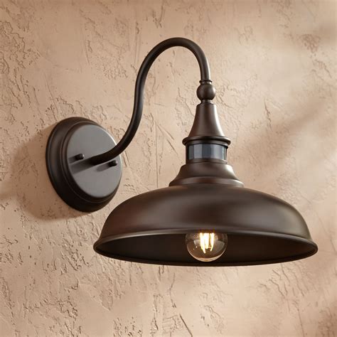 Oil rubbed bronze outdoor patio / porch exterior light fixture. John Timberland Rustic Farmhouse Outdoor Barn Light ...