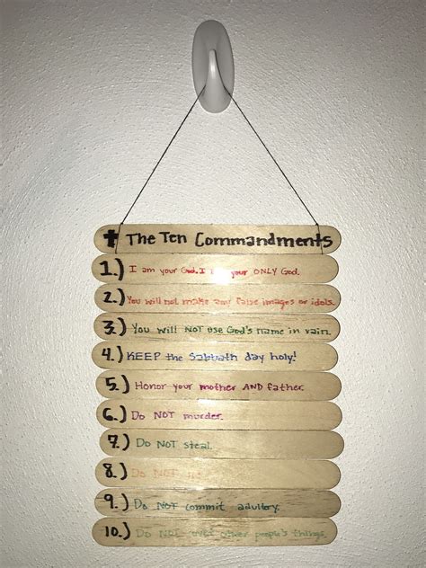 Ten Commandment Craft Sundayschoolist