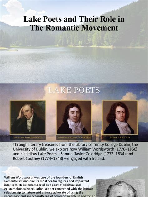 The Lake Poets Pdf William Wordsworth Samuel Taylor Coleridge