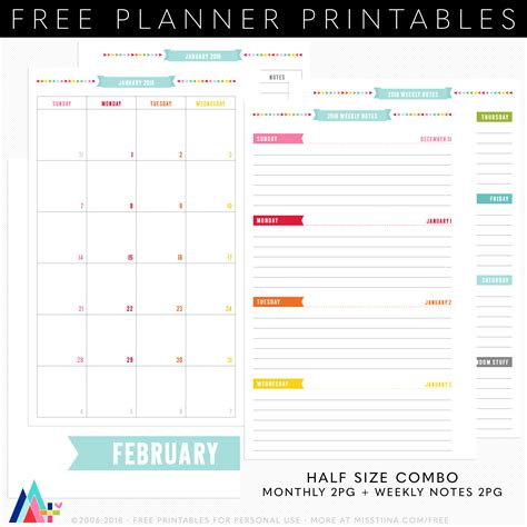 Printable Monthly Planner Templates 123calendarscom Calendarplanner