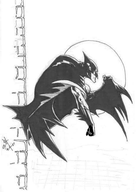 Batman On Ledge By Shadowrenderer On Deviantart