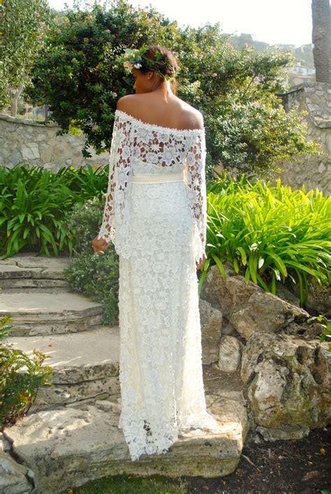 Find the perfect dress for every body type & wedding style. Off Shoulder Boho Maxi Lace Dress | Bohemian Chic ...