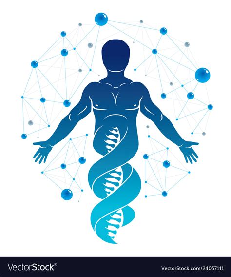 Graphic Human Made As Dna Strands Continuation Vector Image