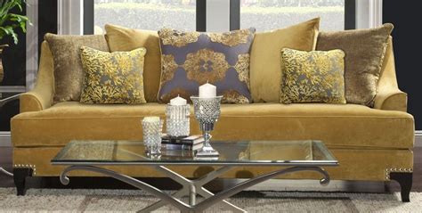 Viscontti Gold Living Room Set 1stopbedrooms