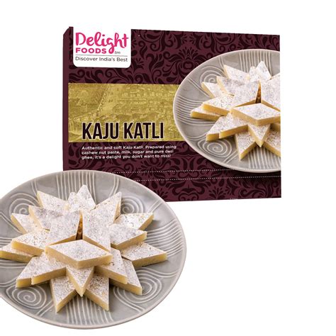 Delight Foods Kaju Katli Katri Barfi 250g Authentic And Fresh Indian Sweets Festive T