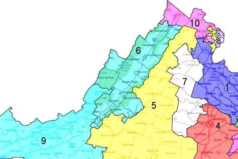 Map Of Virginia State Senate Districts Virginia Map