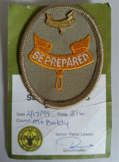 Be Prepared Boy Scout Patch 2nd Class Scout Boy Scout Patches Boy