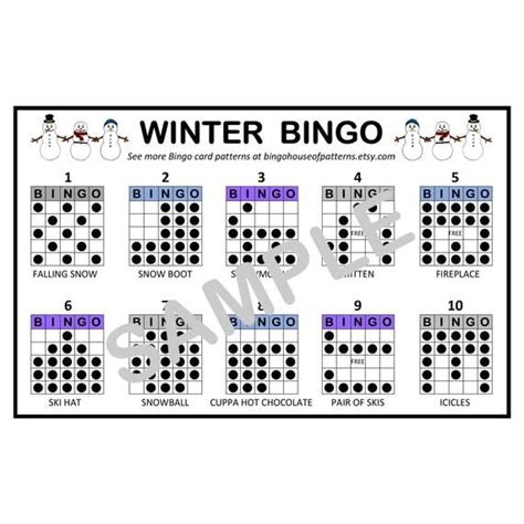 Pin On Bingo Patterns