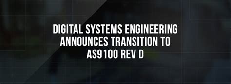 Dse Announces Transition To As9100 Rev D