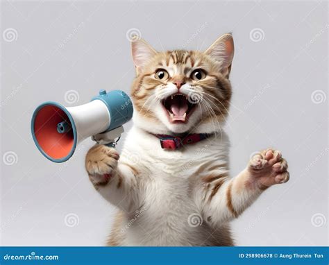 A Funny Cat Screaming Stock Illustration Illustration Of Loud