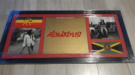 Bob Marley Framed Signed Exodus Vinyl Lp Display Charitystars