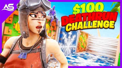 Finish First To Win 100 Fortnite 100 Level Deathrun Youtube