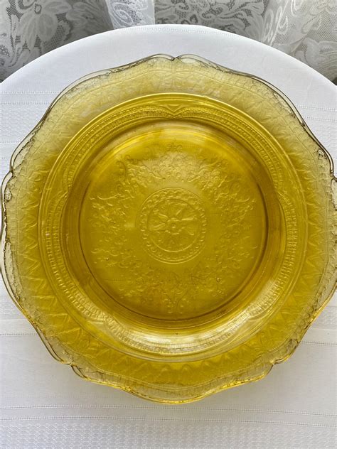 Vintage Amber Golden Glo Depression Glass Patrician Spoke By Etsy