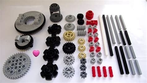 Lego Technic 60 Piece Gear Wheel Axle And Stopper Set By Lego Storage