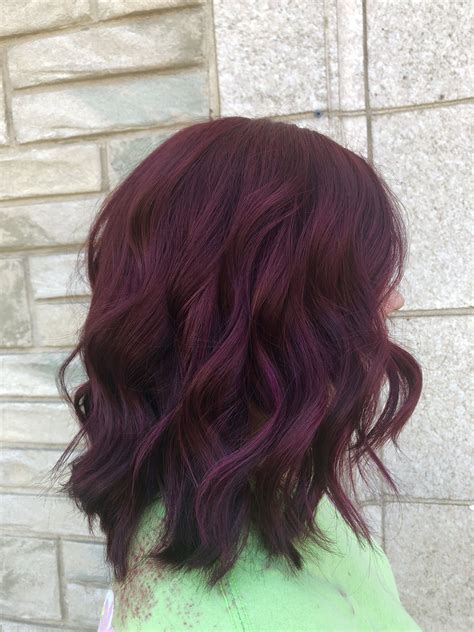 Red hair red violet hair plum hair vibrant plum hair | Red violet hair, Plum hair, Hair color plum