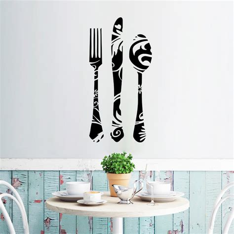 Check spelling or type a new query. Fork Knife Spoon Wall Decals Kitchen Bakery Store Window ...