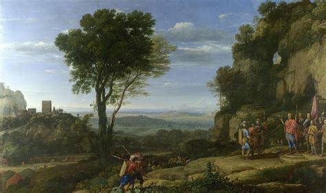 Landscape With David At The Cave Of Adullam Painting By Claude Lorrain