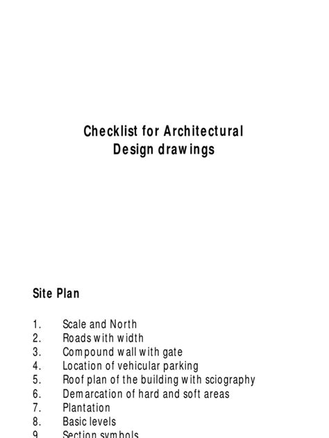 Checklist For Architectural Design Students Pdf