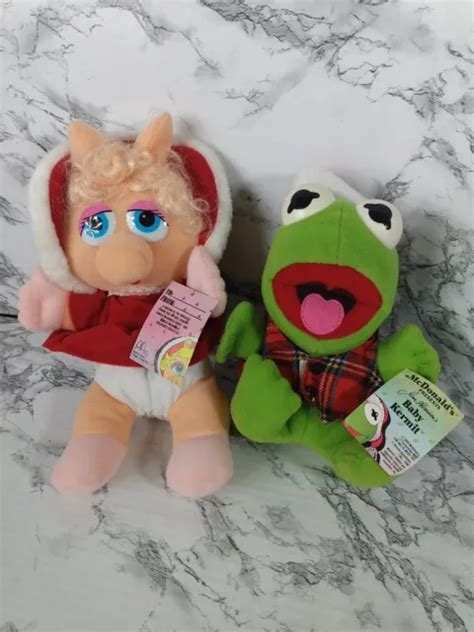 Jim Henson Christmas Muppet Babies Kermit Frog Miss Piggy 1988 Mcdonald