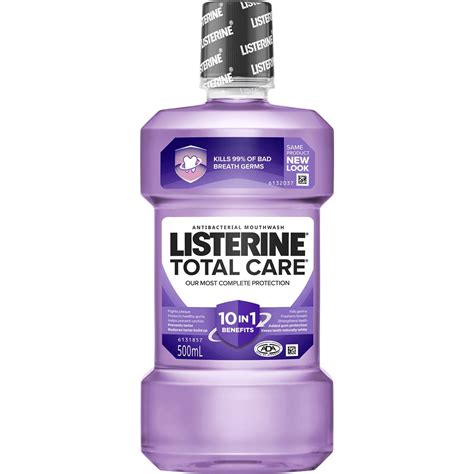 Listerine Total Care Antibacterial Mouthwash 500ml Woolworths
