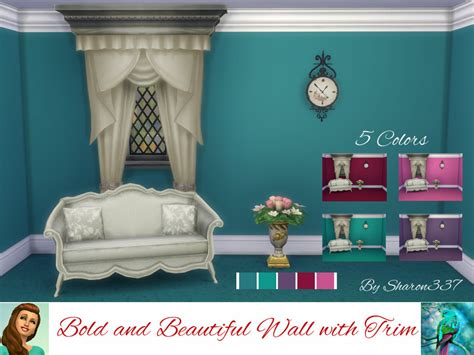 The Sims Resource Bold And Beautiful Wall With Trim