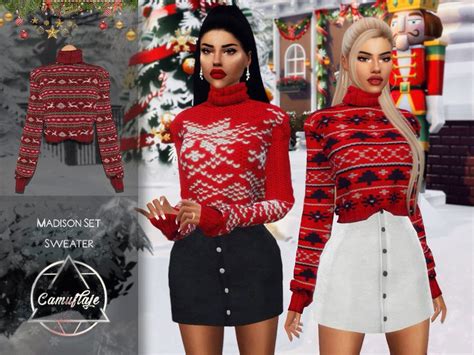 Sims 4 — Camuflaje Madison Set Sweater By Camuflaje — Part Of