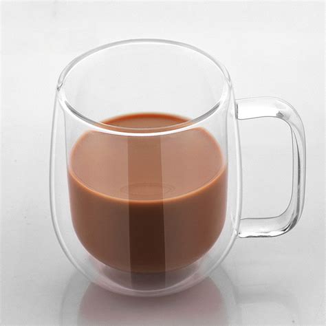 easy hold handle insulated espresso cups borosilicate glass milk cup