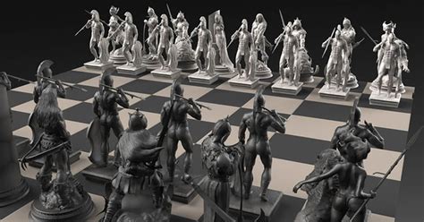 3D Printed Frank Frazetta Inspired Chess Set 9GAG