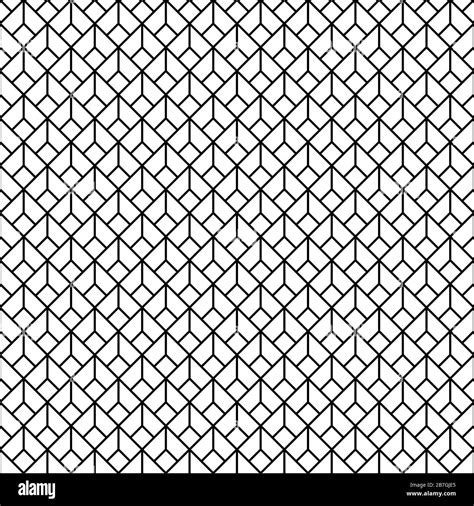 Seamless Art Pattern Square Diagonal Shape Lines Stock Vector Image