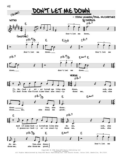 Dont Let Me Down Jazz Version Sheet Music By The Beatles Real Book Melody Download 2