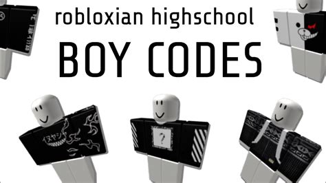 Roblox High School Boy Clothes Codes