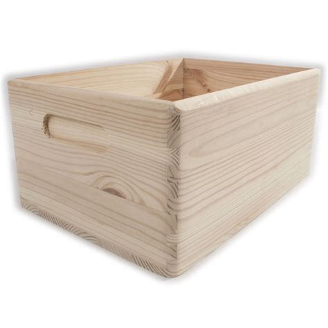Wooden Open Decorative Storage Boxes 5 Sizes Small To Large