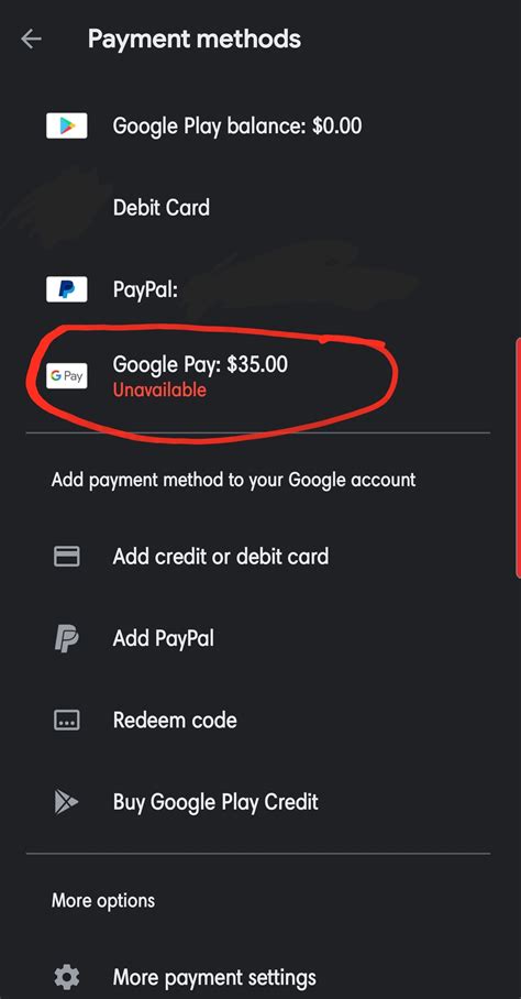 Google Pay Balance Unavailable To Use In The Play Store R Googlepay