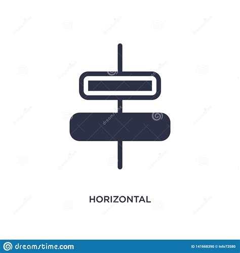Horizontal Alignment Icon On White Background Simple Element