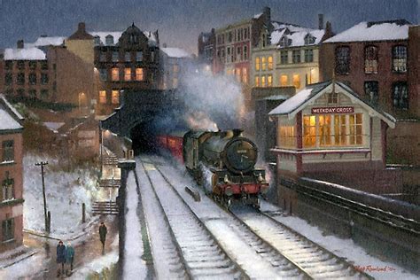 Winters Evening Bfd Steam Train Photo Historic Train Station