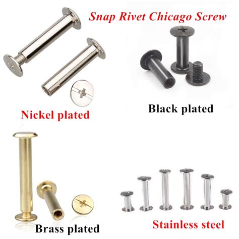 20105pcs Chicago Screws M56810121518202530mm Steel Rivet