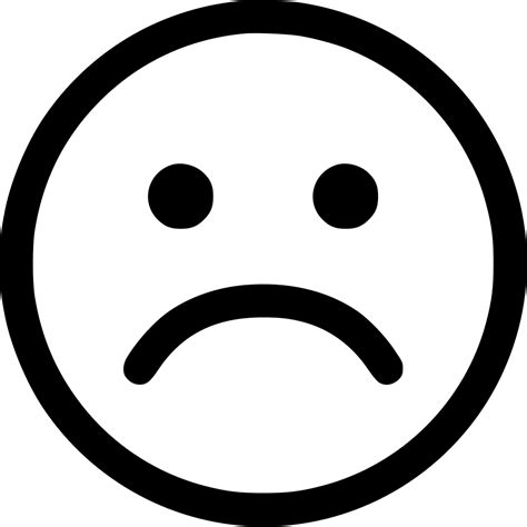 Face Sadness Smiley Computer Icons Clip Art Sad Smiley Black And