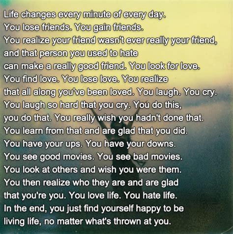 My favorite quote on life of all time. Long Quotes About Being Yourself. QuotesGram