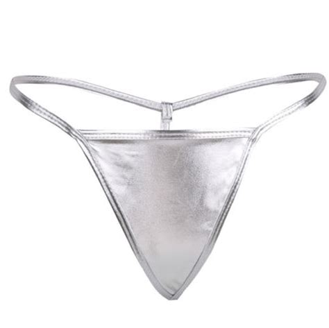 Sexy Women Ladies Patent Leather Mini G String Thong Panties Lingerie