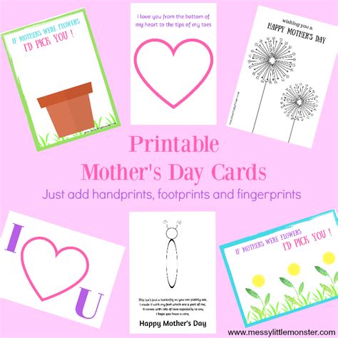 Personalize with your own message, photos and stickers. Mother's Day Card Printables