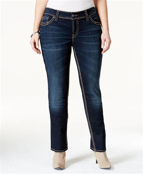 Silver Jeans Co Plus Size Suki Straight Leg Jeans And Reviews Jeans