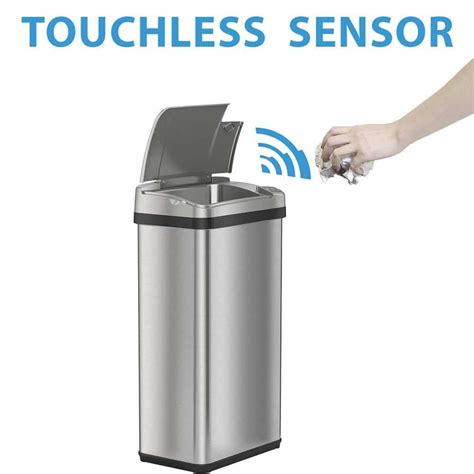 Itouchless 4 Gal Stainless Steel Touchless Automatic Sensor Trash Can