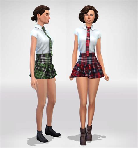 Anime Girl School Uniforms Sims 4 Cc