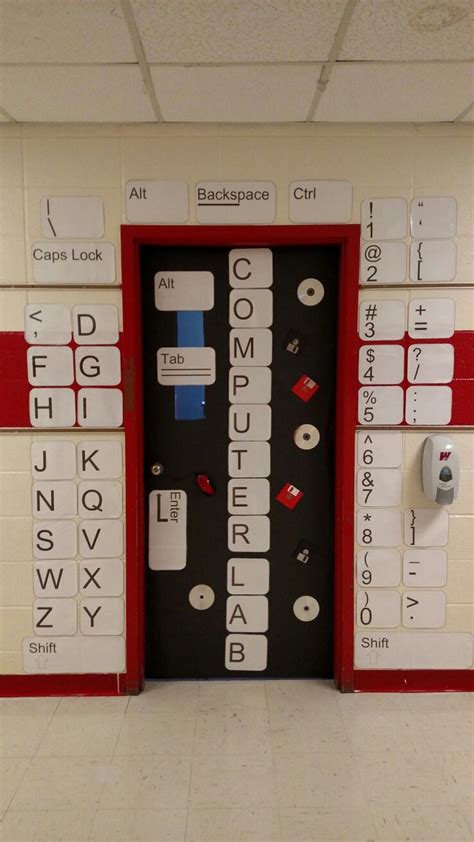 Computer lab management with students. Computer lab door decorations | Computer lab decor ...