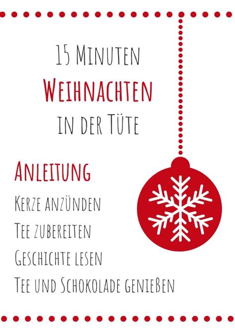 Diy 15 Minuten Weihnachten In Der Tüte Geschenkidee Zu Weihnachten