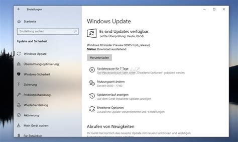Windows 10 18985 20h1 Steht Für Die Insider Im Fast Ring Und Skip
